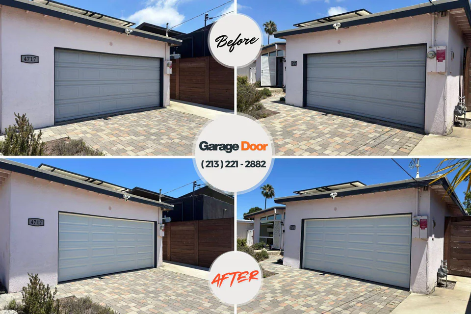 Before and after: garage door repair Lincoln University, PA